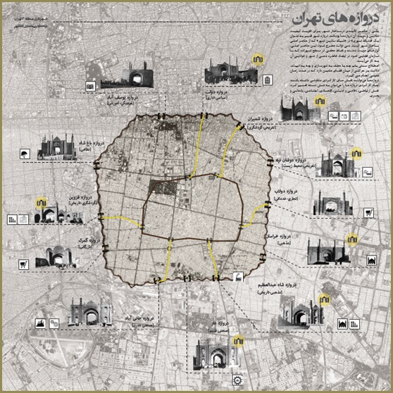 نقشه قدیم بازار بزرگ تهران با کیفیت عالی ، جدید و کامل