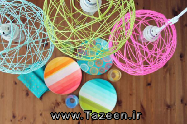 لوسترهای رنگی با انواع نخ و طناب 