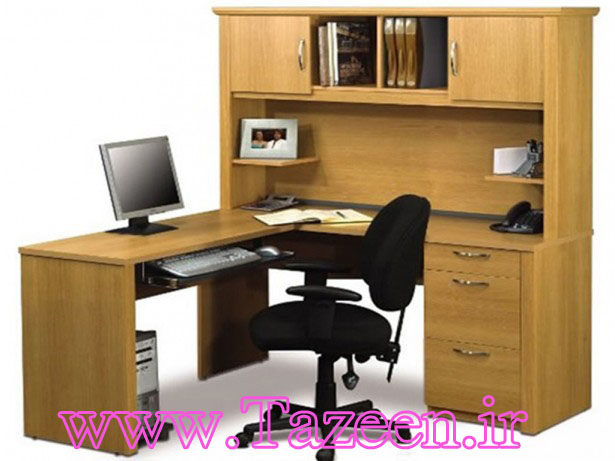 www.hom.ir Stunning-Home-Office-Computer-Furniture-DesignBlack-Swivel-Chair-615x461
