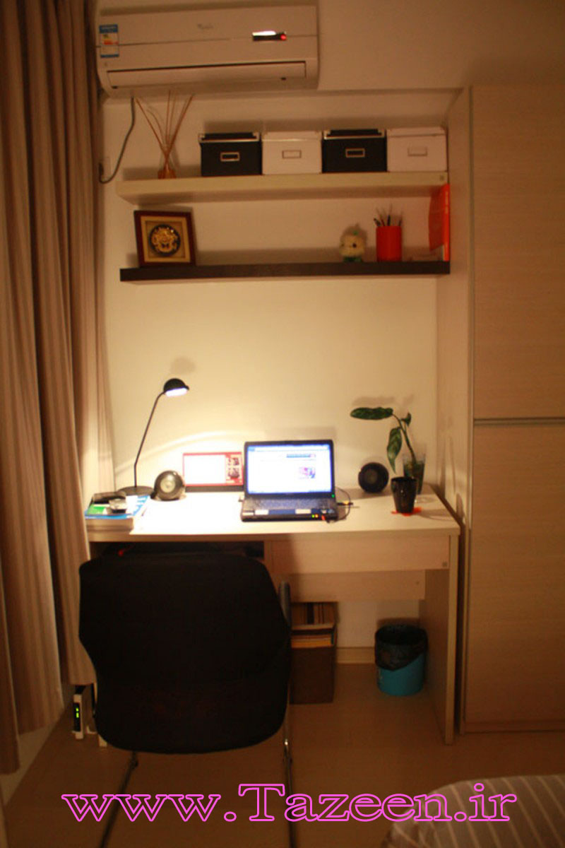 www.hom.ir ideas-Small-and-Warmth-Apartment-Design-in-Xiamen-Working-Desk