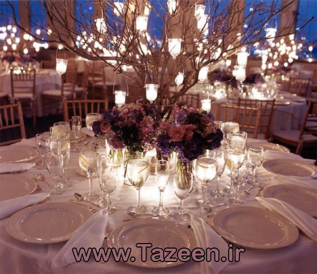 تزیین میز عروس با گل