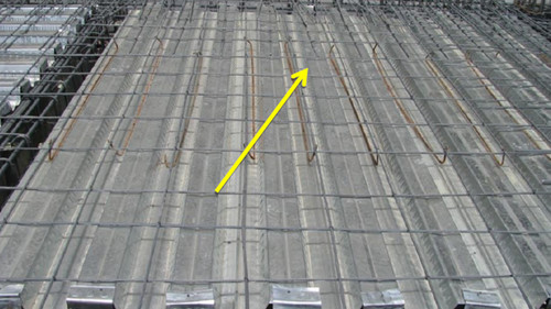 میلگرد تقویتی در سقف عرشه فولادی ( مراحل اجرای سقف عرشه فولادی)