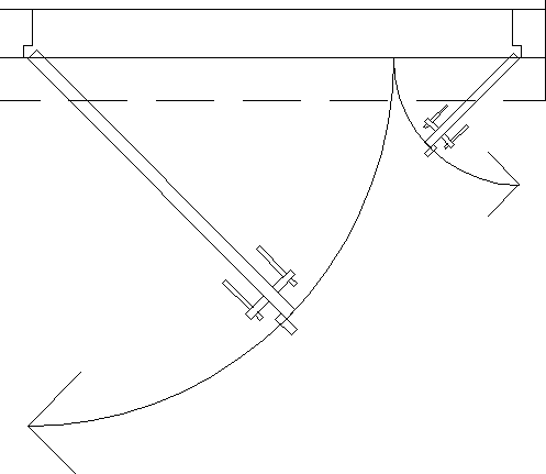 درب در پلان1 - علامت های موجود در پلان( جهت نقشه، کد ارتفاعی، داکت، کمد دیواری...)