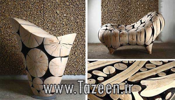 ساخت کاناپه خلاقانه با چوب