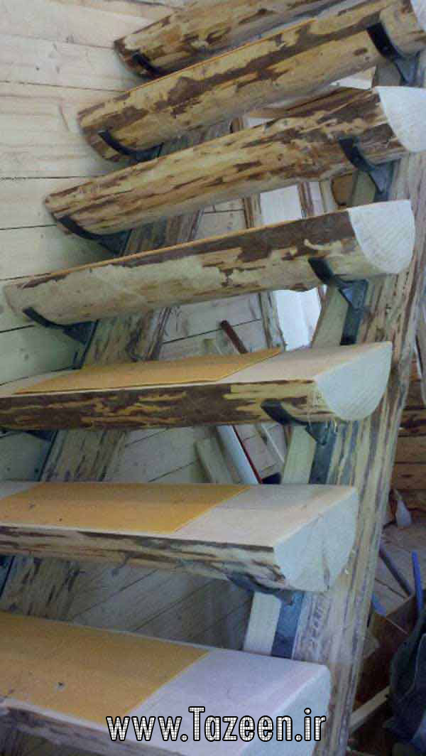 ساخت پله هاي چوبي مقاوم