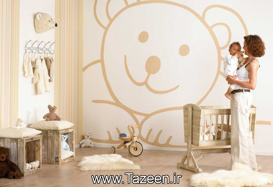 تاثیر نقاشی روی دیوار اتاق خواب نوزاد